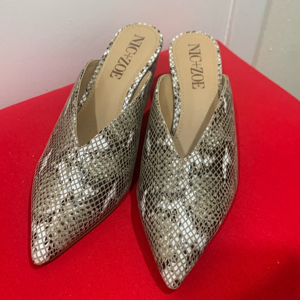 NIC+ZOE Women’s calle mule snake print